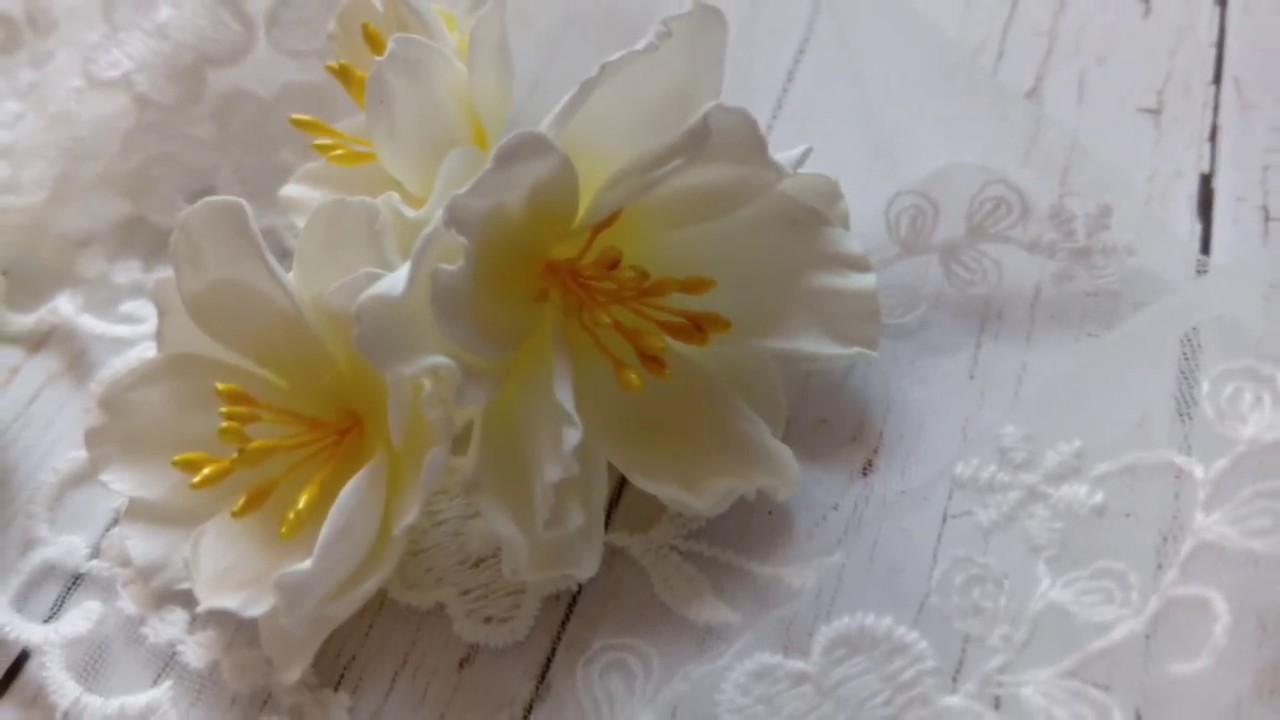 Simple foamiran flowers - Tutorial DIY
