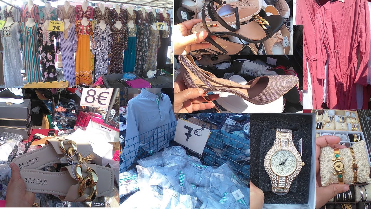 Nouvel Arrivage Au Marché DA'ubervilliers👌🏼جولة معي في  سوق ملابس صيفية صنادل كنادر الدار غير €7