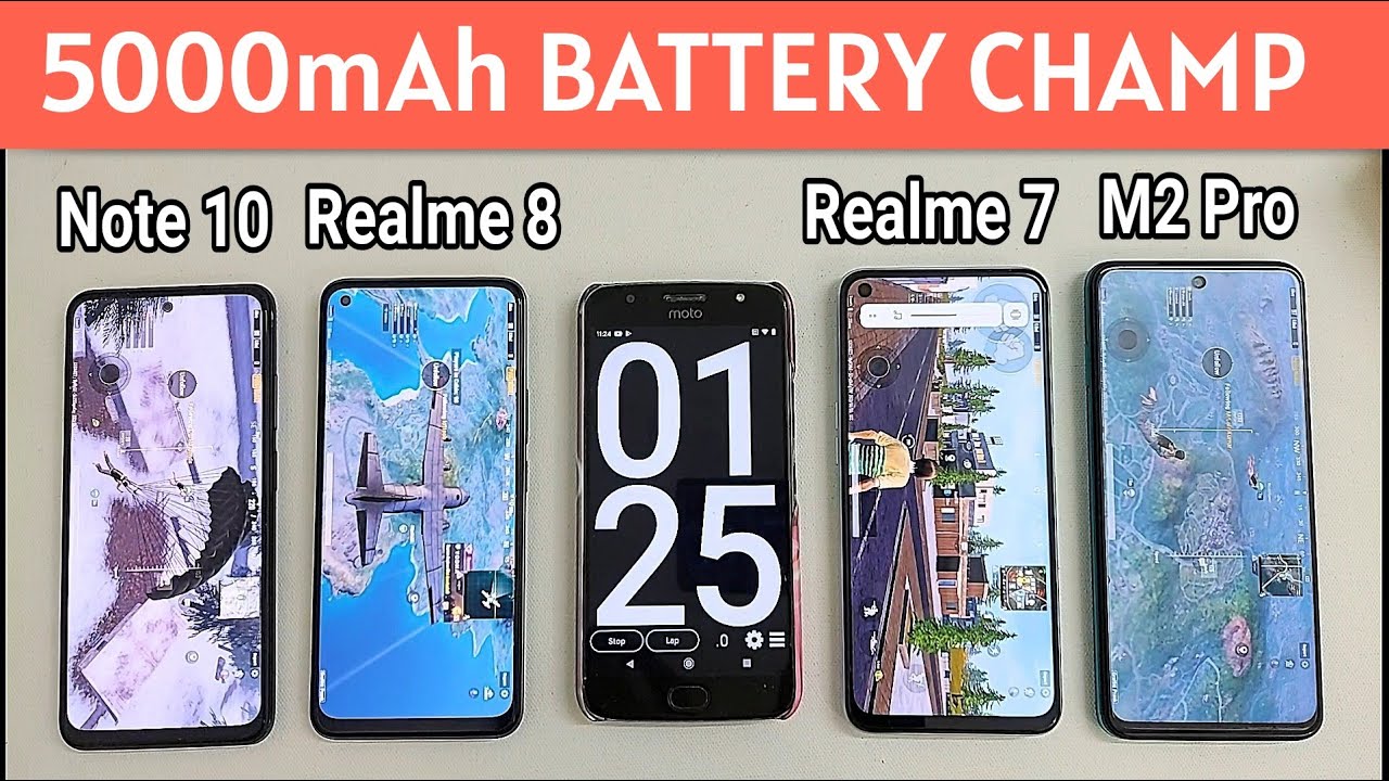 100% to 0% Battery Drain and Heating Test: Redmi Note 10 vs Realme 8 vs Realme 7 vs POCO M2 Pro!