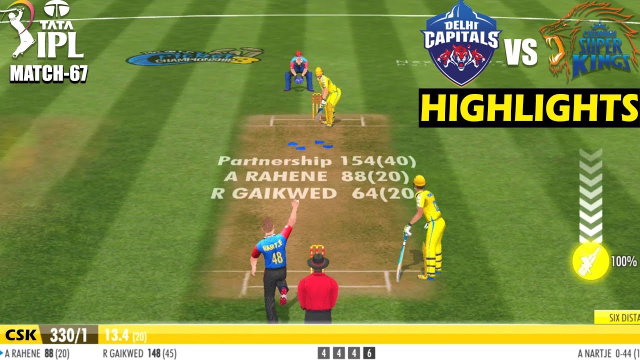 DC vs CSK highlights IPL 67th match wcc3 gameplay