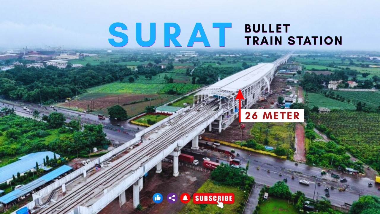 Surat Bullet Train Station 🚄 | India&rsquo;s Future High-Speed Hub!