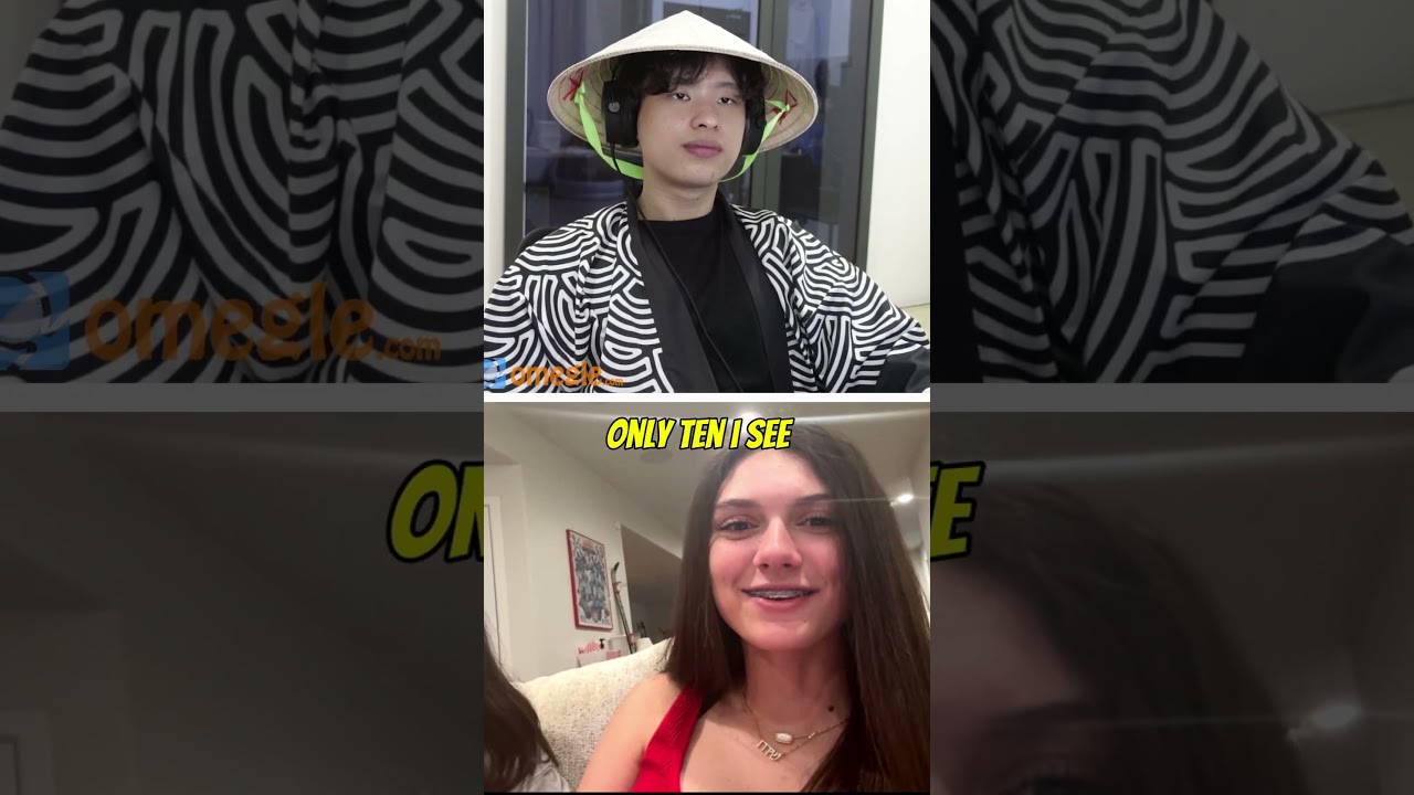 Азиатский парень получает удовольствие от белой девушки на OMETV 7 #ometv #omegle #asian #roast #...