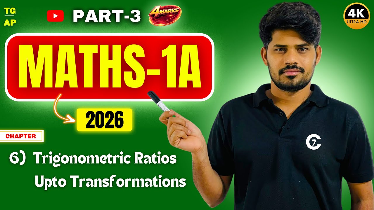 maths 1a gunshot questions 2026 | Trigonometric Ratios Upto Transformations | Part -3 | chaitu7