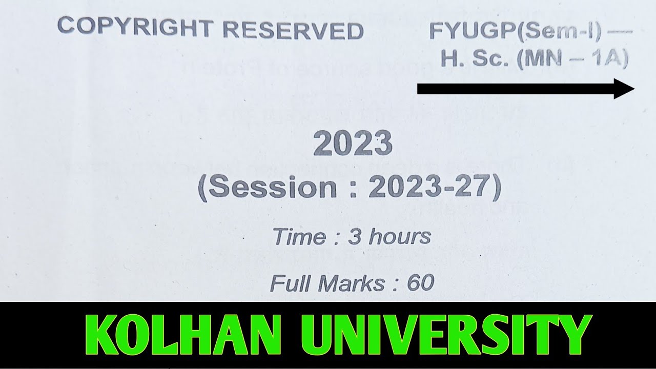 UG Science Honours Pyq jhar k study point #anil sir #pyq 