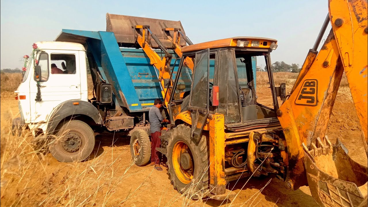 JCB 3dx Kirloskar engine Backhoe l Mud Loading Dubel Tata 2518Ex Truck Dumper Fishing