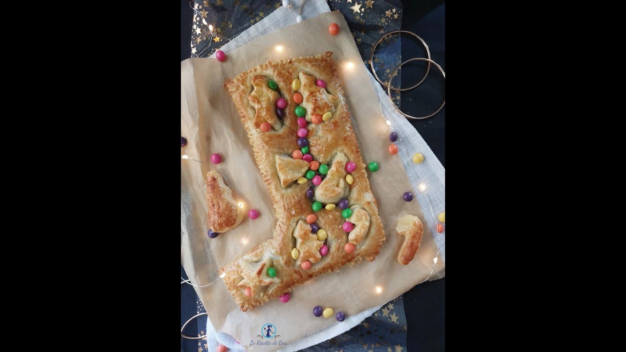 Ricetta Calza della Befana con pasta sfoglia e crema di nocciole