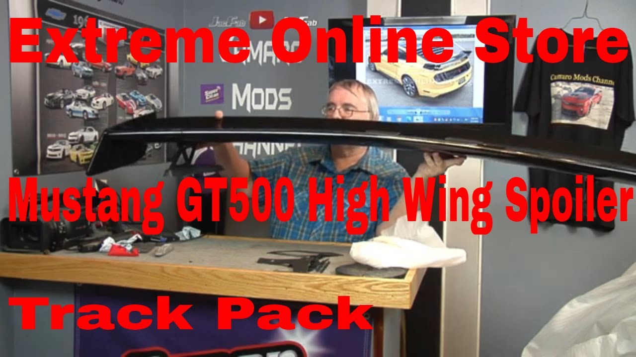 Mustang GT 500 Tract Pack High Wing Spoiler Assembly and how to install
