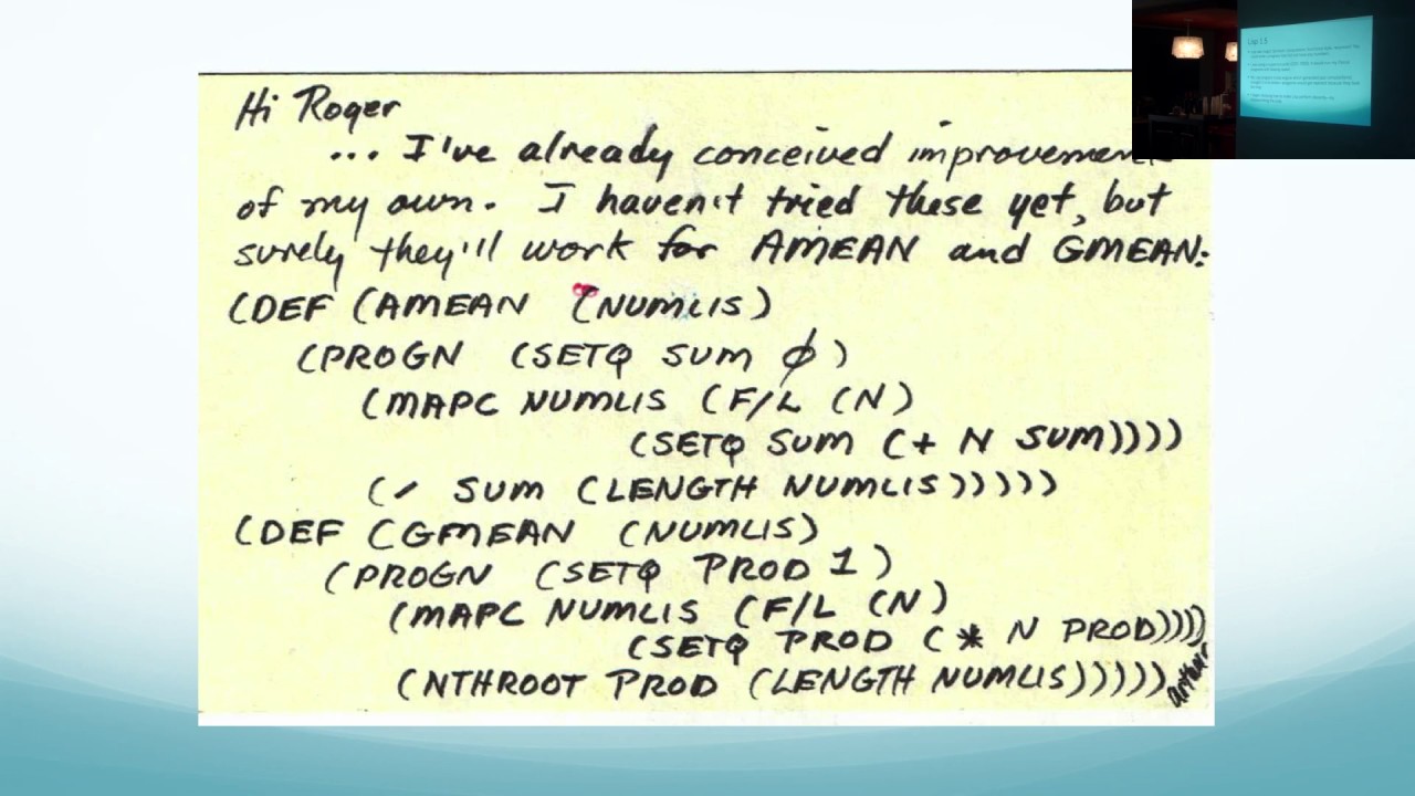 Roger Corman, author of Corman Common Lisp (long-form talk)