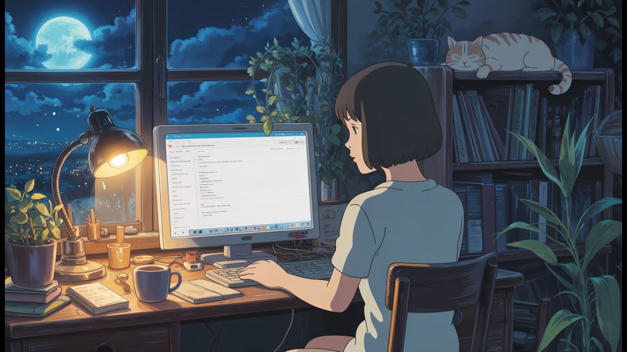 Moonlight Workspace 🌙 | Groovy Chill Lo‑Fi for working & Deep Focus (30 Min)