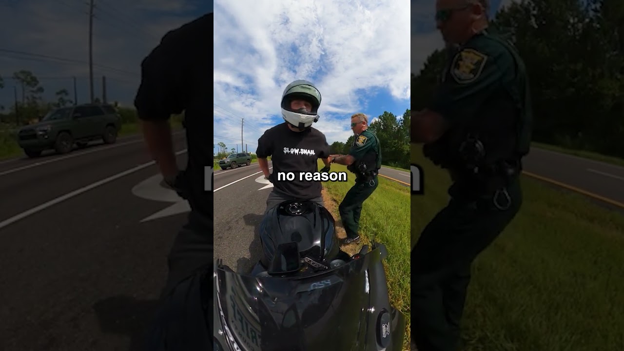 Angry cop pulled over a biker for NO REASON 🏍️🚨