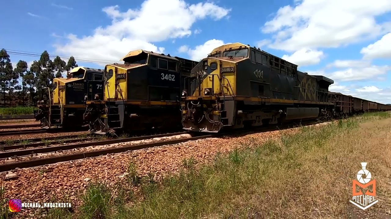 Realizando manobra de auxílio no pátio do P1-7 - MRS Logística