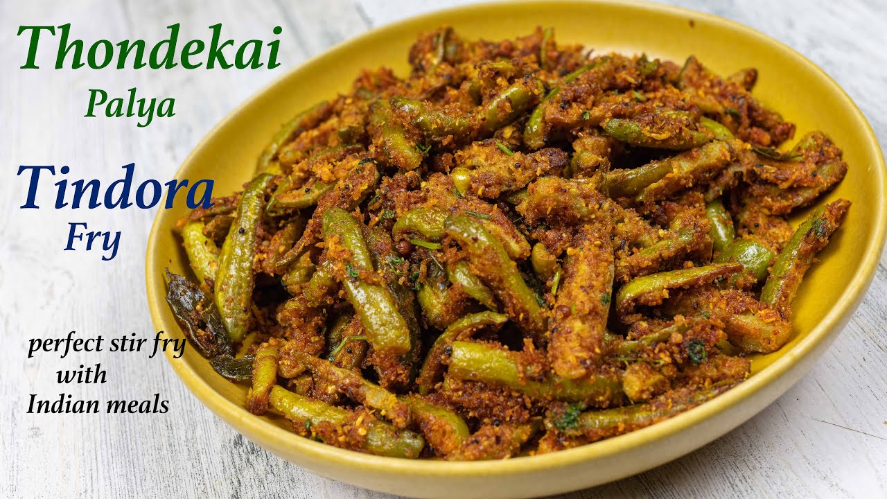 Perfect stir fry side 👌💯😋 Tindora Fry recipe | dondakaya fry | thondekai palya | kovakkai fry