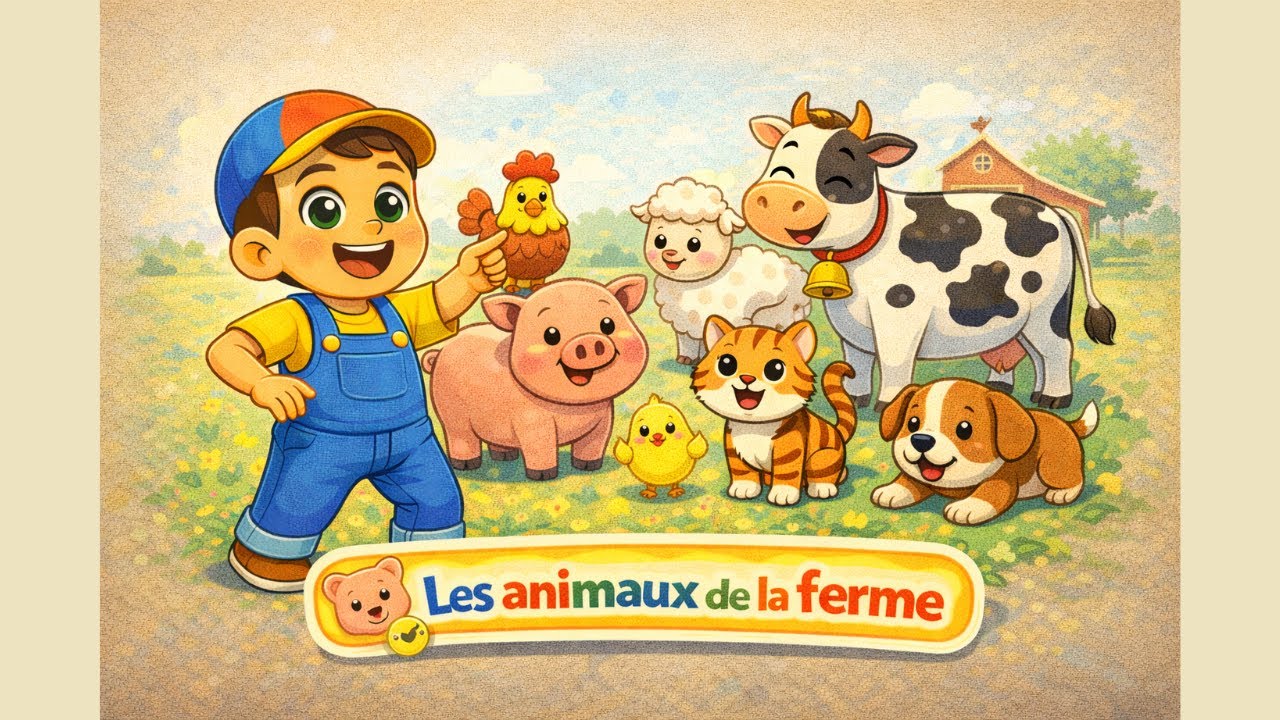 🐄Les animaux de la ferme🐄- comptine pour enfants