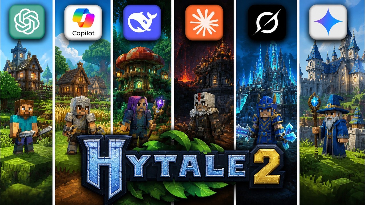 6 ИИ создали Minecraft 2 (Hytale) с нуля! Результат ЛЕГЕНДАРНЫЙ… (UNITY)