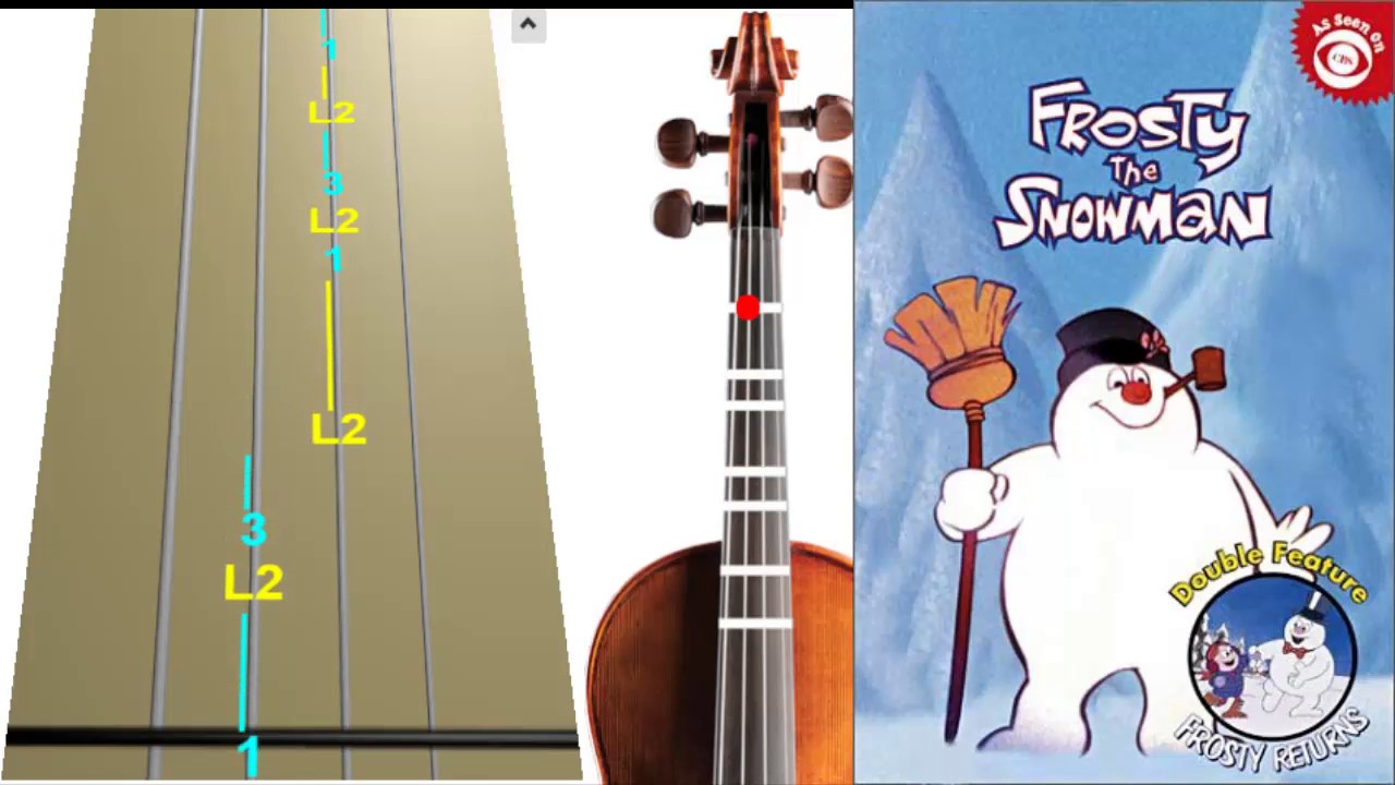 Frosty The Snowman theme en violin  |tab,tutorial,partitura,como tocar|HD Tutorial