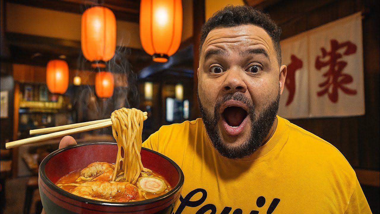 Provei um LAMEN japonês pela primeira vez! 😱🍜