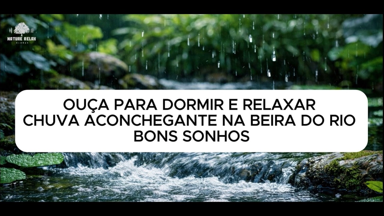 Soothing River Rain at Night 🌧️ 12H Black Screen | Fall Asleep Fast