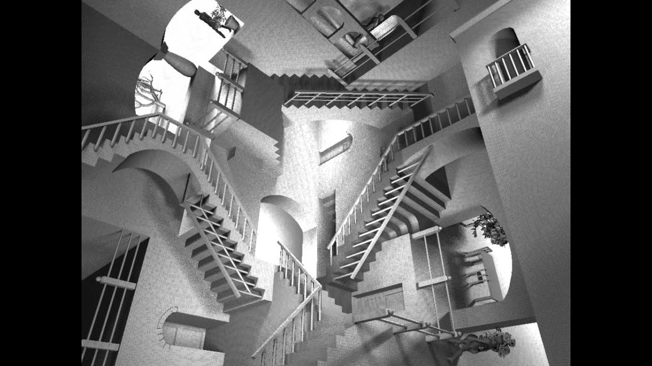 Animation of MC Escher's Relativity