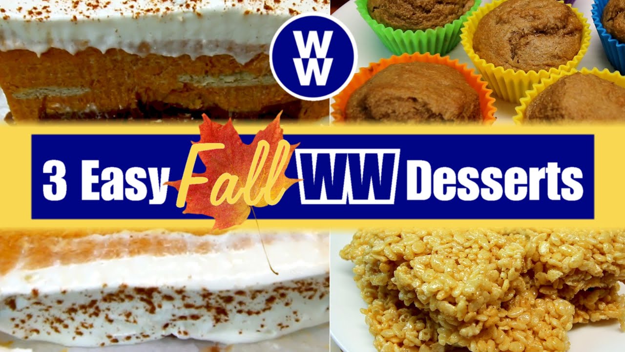 3 QUICK and EASY WW  🍂🍁Fall Inspired Desserts #2🍂🍁 (Weight Watchers) Lightened up Dessert Recipes🎃
