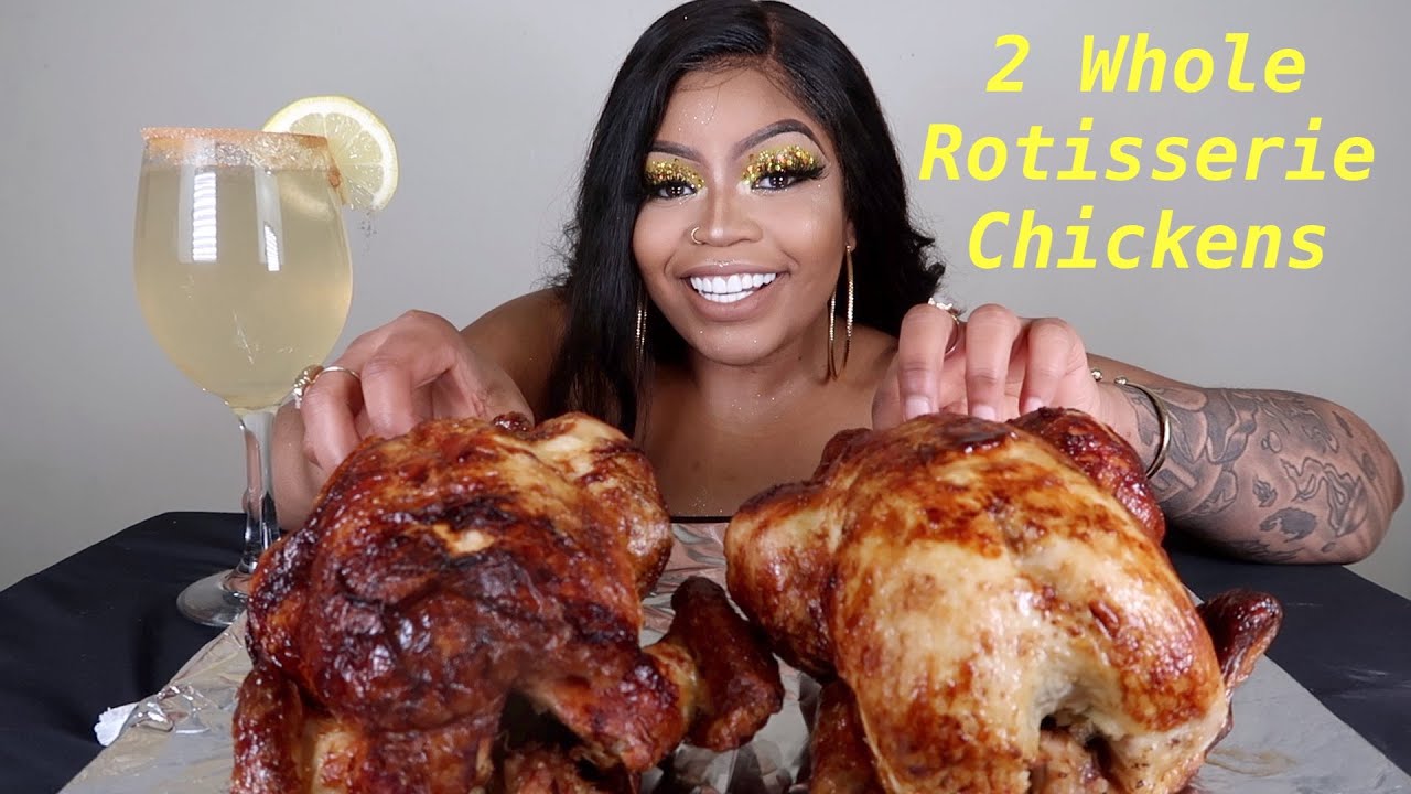 2 WHOLE ROTISSERIE CHICKEN MUKBANG!!!