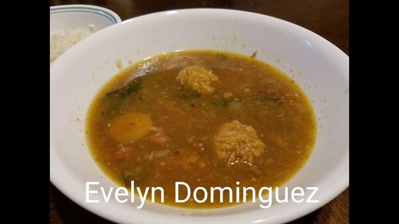 Sopa (Caldo ) de Platano Verde