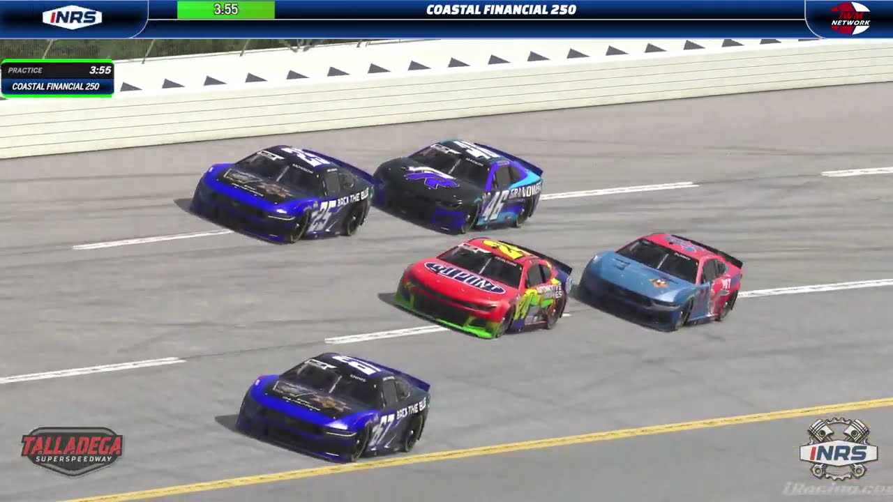 iNRS (iNASCAR Racing Series) takes us to the high banks of Talladega SuperSpeedway for the Coasta…