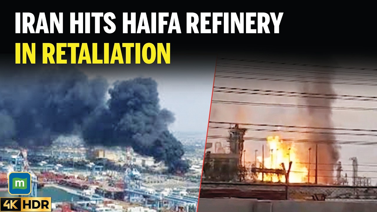 Iran Strikes Haifa Oil Refinery With Kheibar Shekan Missiles After US-Israel Attacks