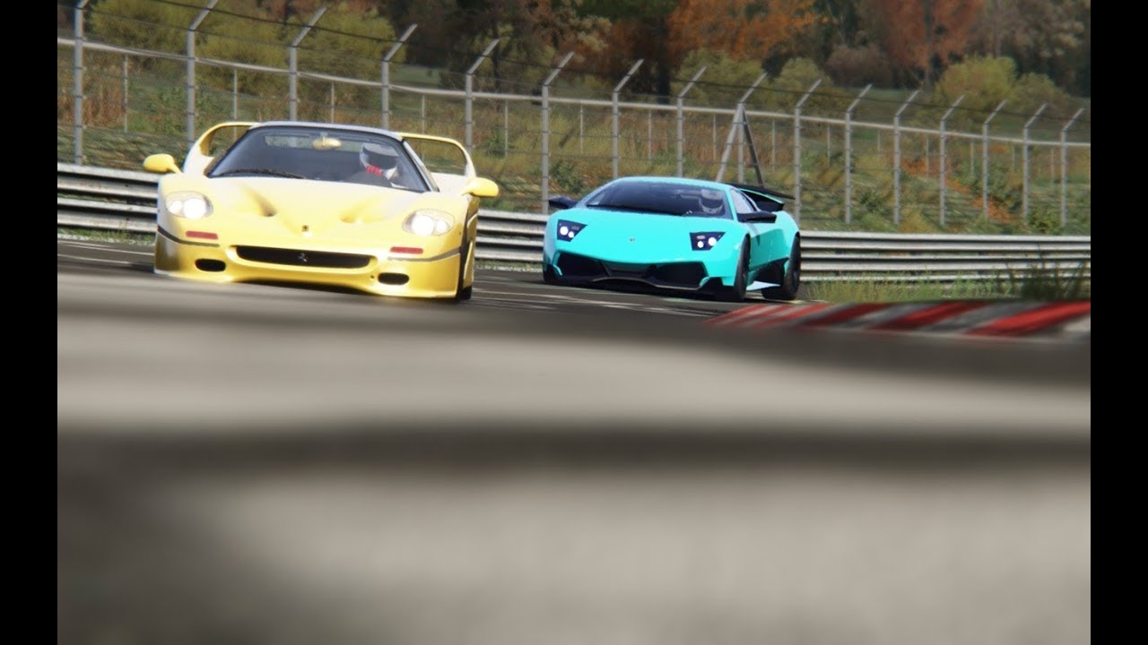 Battle Lamborghini Murcielago LP670-4 vs Ferrari F50 at Nordschleife