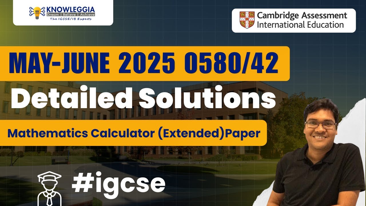 IGCSE May June 2025 0580/42 | Calculator Extended Paper | #igcse #igcsemaths #igcsemaths