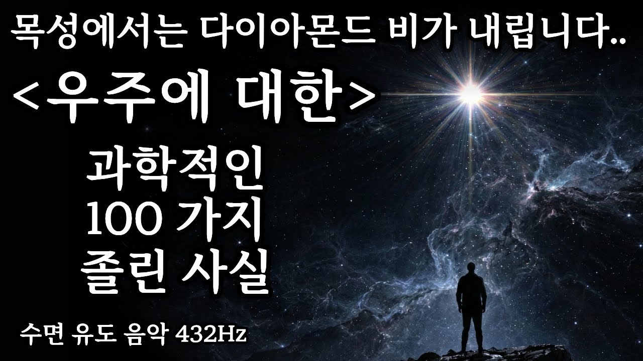 [🌜틀어놓고 주무세요] 우주에 대한 100가지 졸린 사실 (광고 없음❌) 우주 멍 5분 듣다 기절하는 수면 유도 432Hz [#오디오북  #수면  #수면유도 #수면음악]