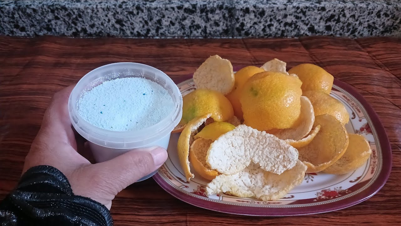 #حطي مسحوق الغسيل علي👈 قشور اليوسفي بجد وصفه قويه جدا ببلاش🍊 نظافة وريحة وتوفير 👍