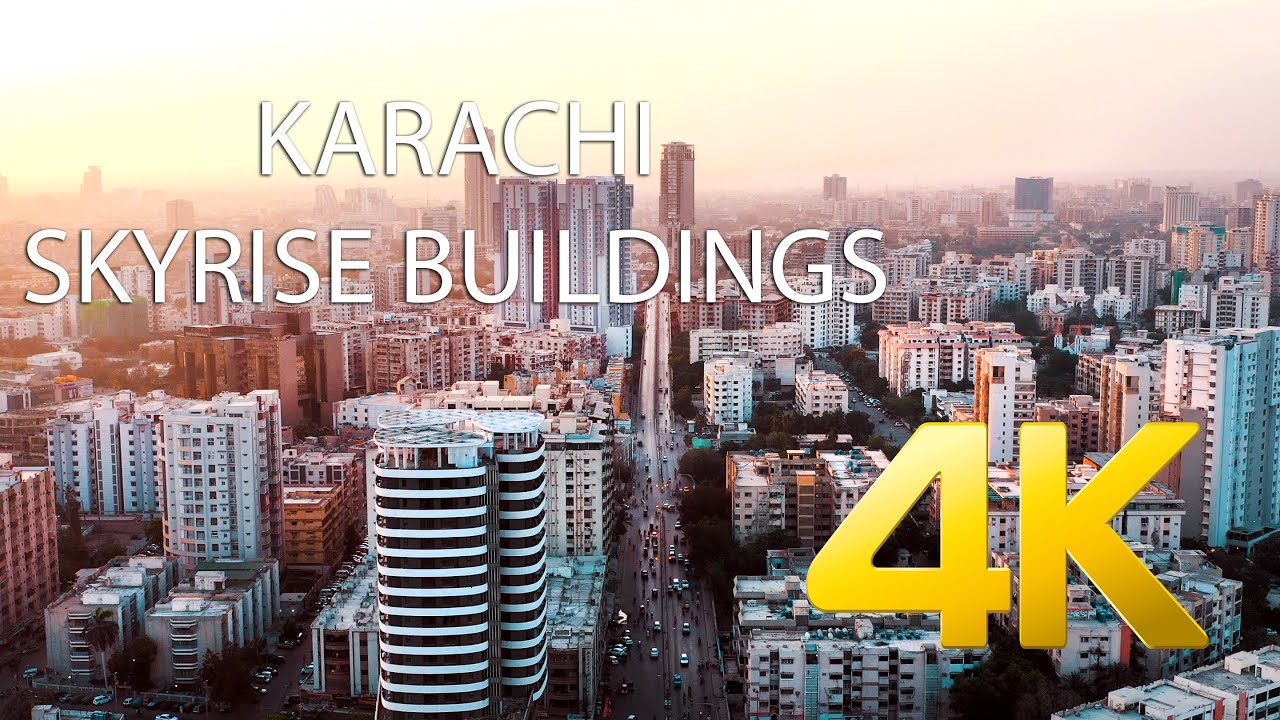 Karachi Skyline Montage Aerial 2021 Part 3 - 4K Ultra HD - Karachi Street View