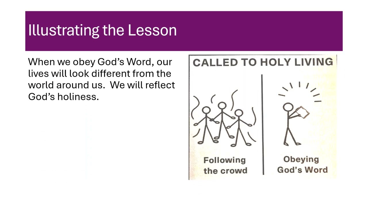 Holy Conduct. 02/15/26. UGP Bible Expositor & Illuminator. Teaching through Heart of the Lesson.