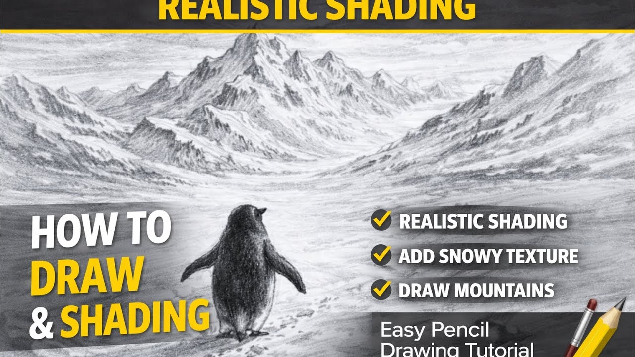 How to draw Penguin walking to the mountains #full video #atrangi Titoo ke Satrangi drawings. 