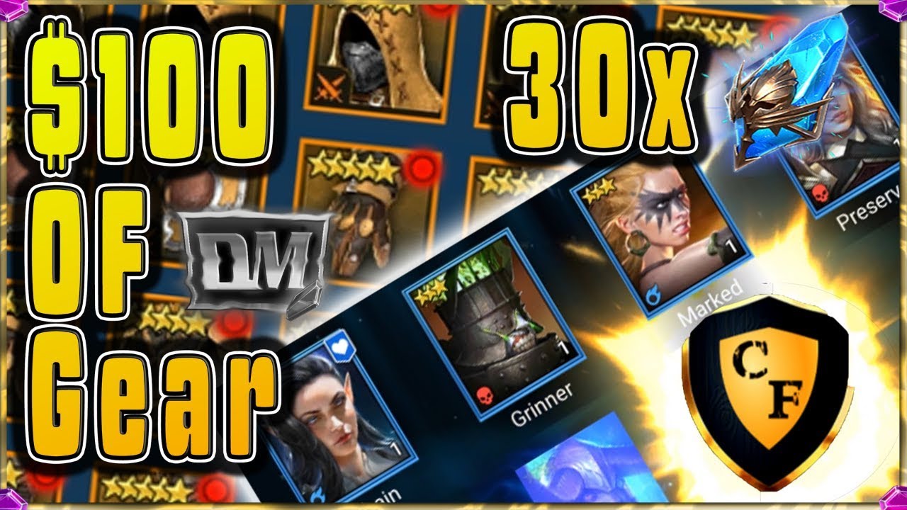 $100 On Gear! 5/5 $20 Sets Worth?! Discussion With Chofly Mobile!  30 SHARDS OPENED