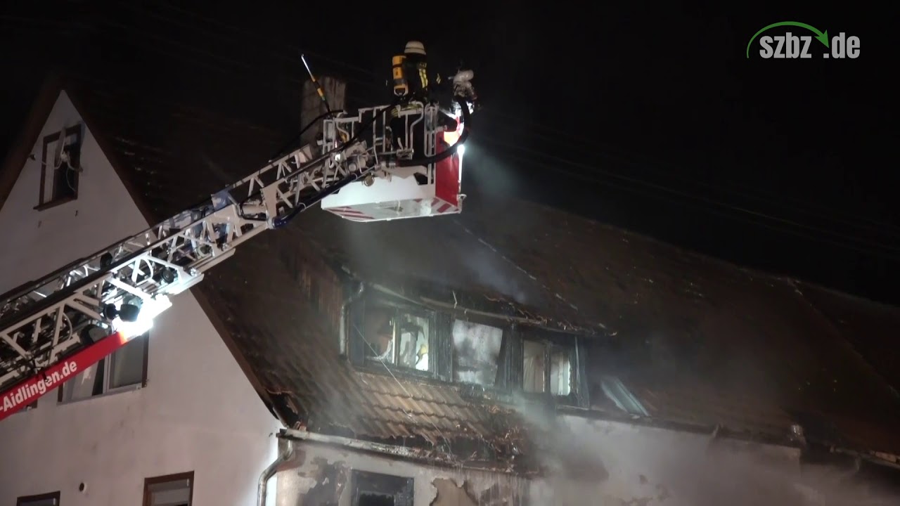 Geb&auml;udebrand in Aidlingen-Dachtel