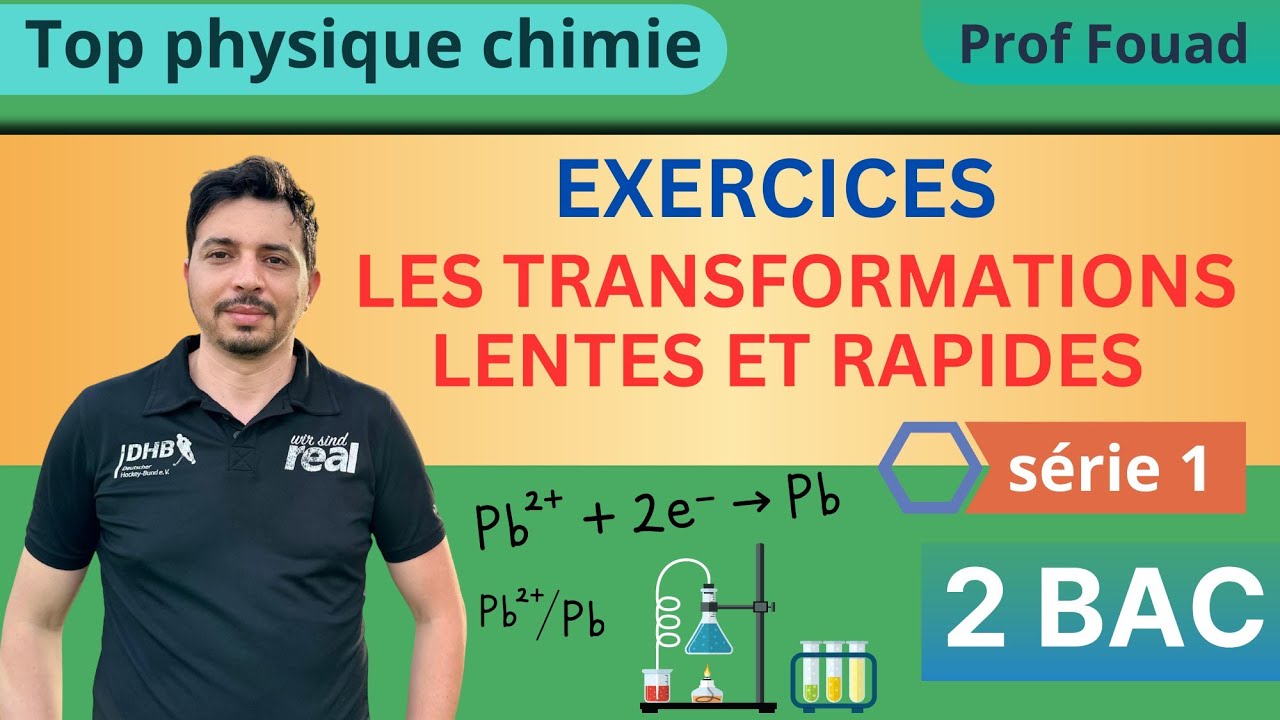 exercices de  transformations lentes et rapides 2 bac