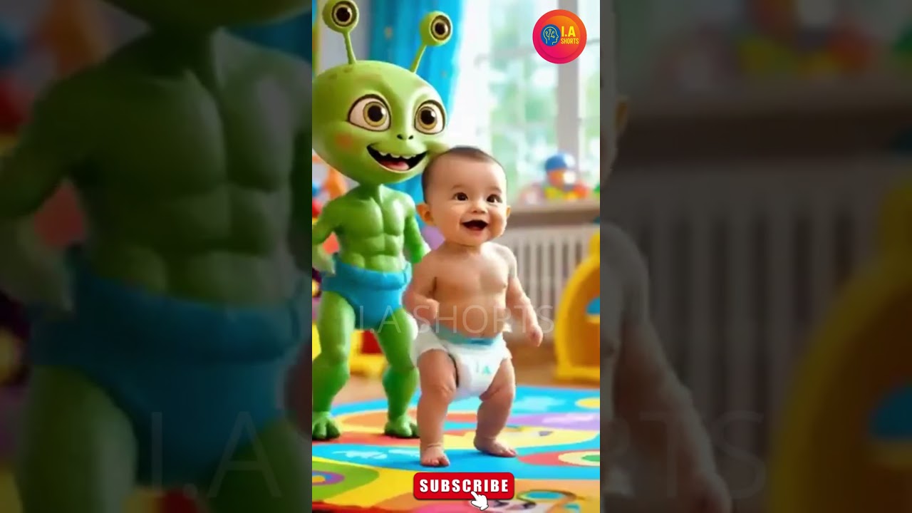 Beb&ecirc; e Alien Dan&ccedil;ando Dame Tu Cosita! 😂👽 #Shorts#babylaughs #cutebaby #kidsdance