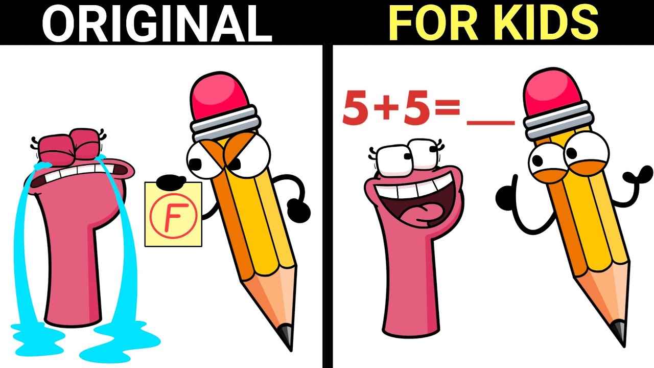 Pencil Teaching Math to P | Alphabet Lore x Number Lore (Top Best Compilation ASMR)