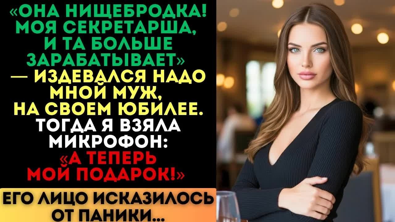 «Она нищебродка!» — издевался муж. Я взяла микрофон： «А теперь мой подарок!». Его лицо исказилось...