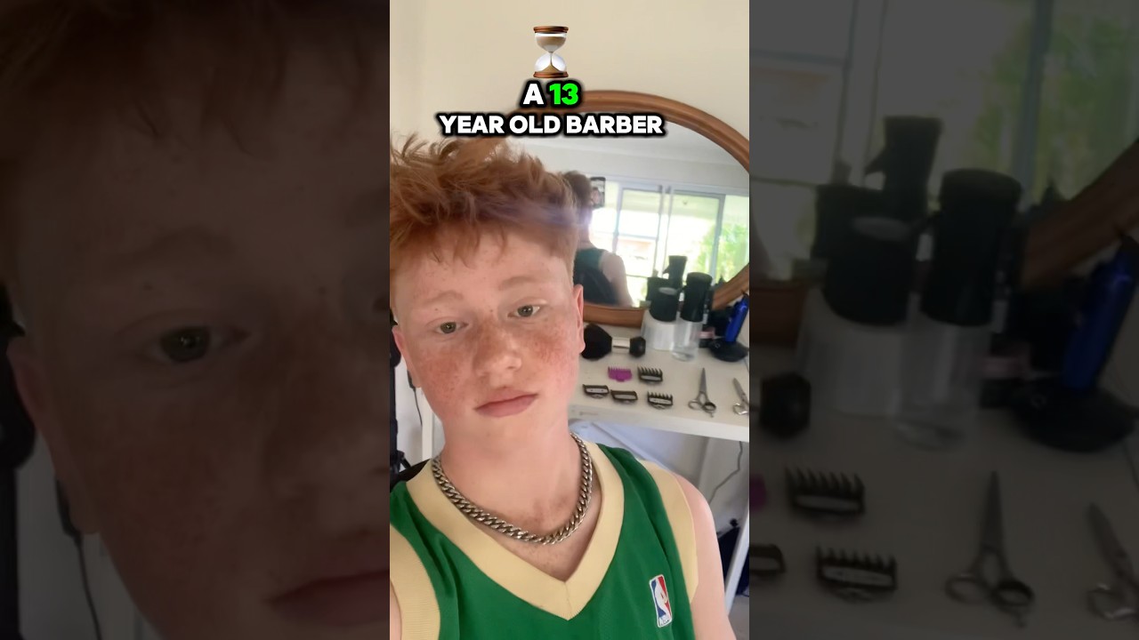 This is a day in the life of a 13 year old Barber 💈 | The next cutsbygreey #fade #barber