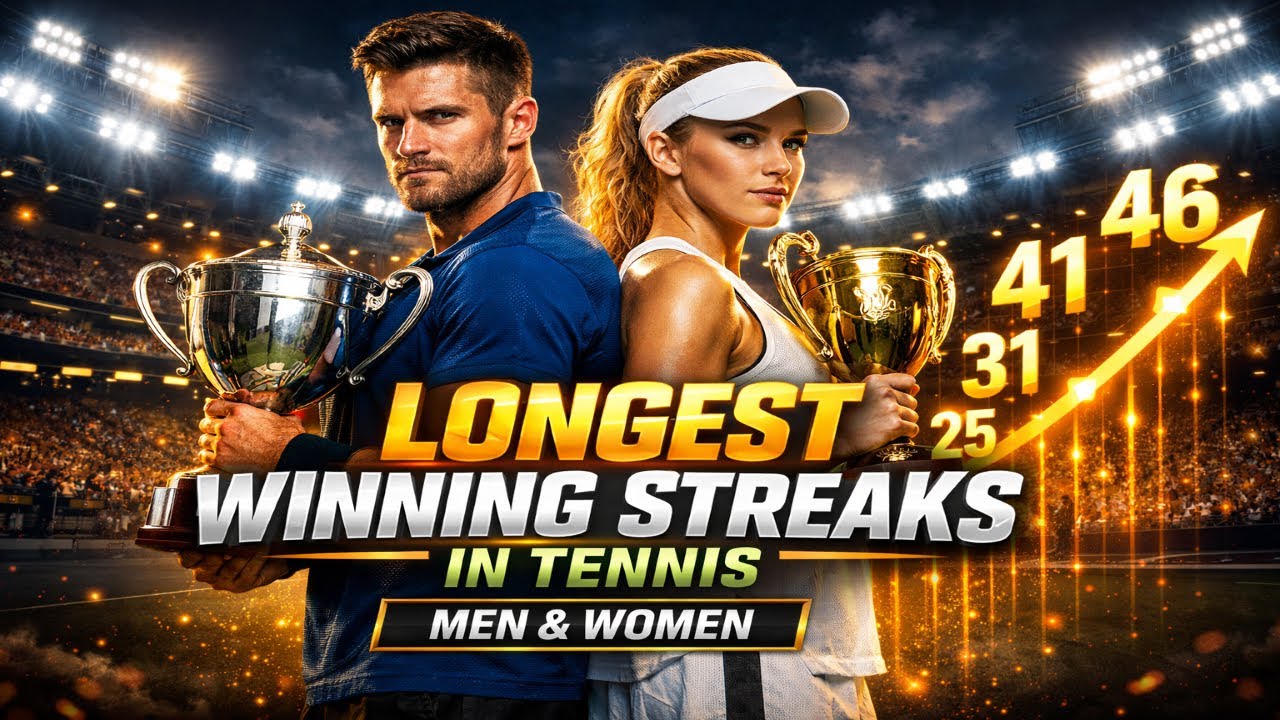 Top Longest Winning Streaks in Tennis History | Men’s & Women’s Records | Tennis Lovers Must Watch