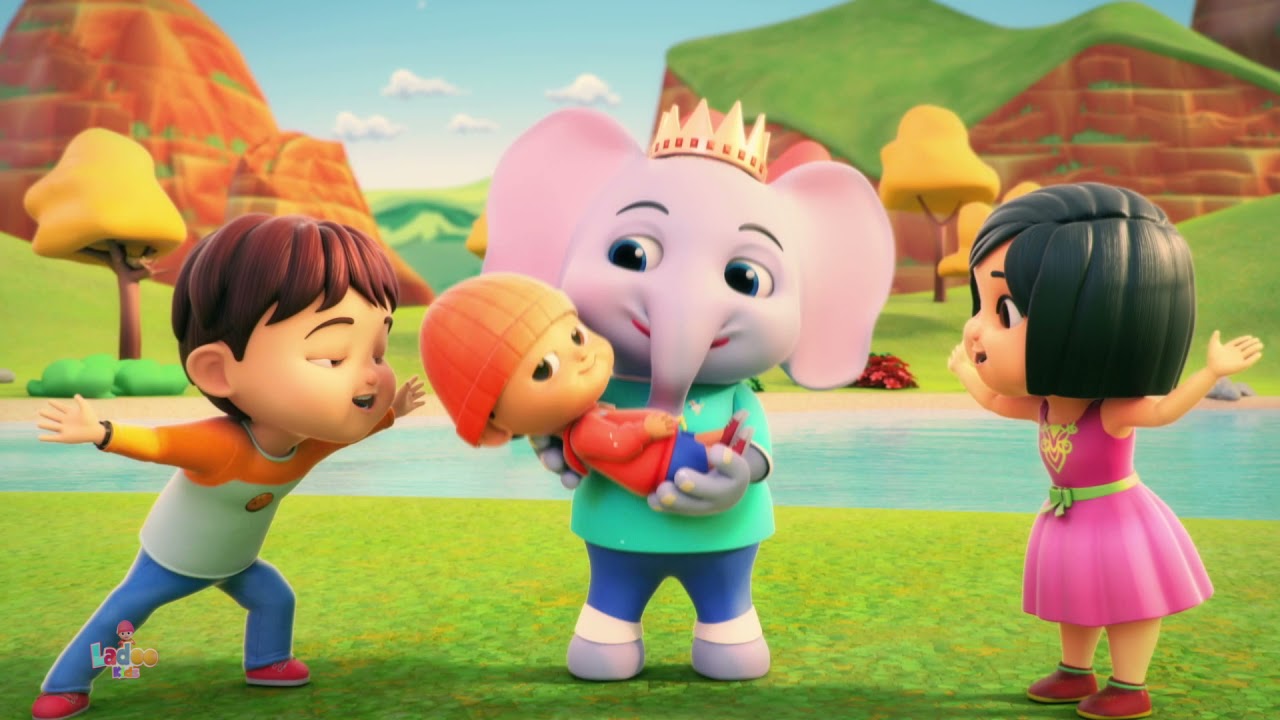 Color Song | رنگین گانا | Ladoo Kids Nursery Rhymes | Learning Video in Urdu | Ammi Ki Roti Gol Gol