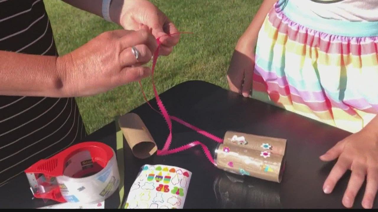 Creating crafts with recycled items
