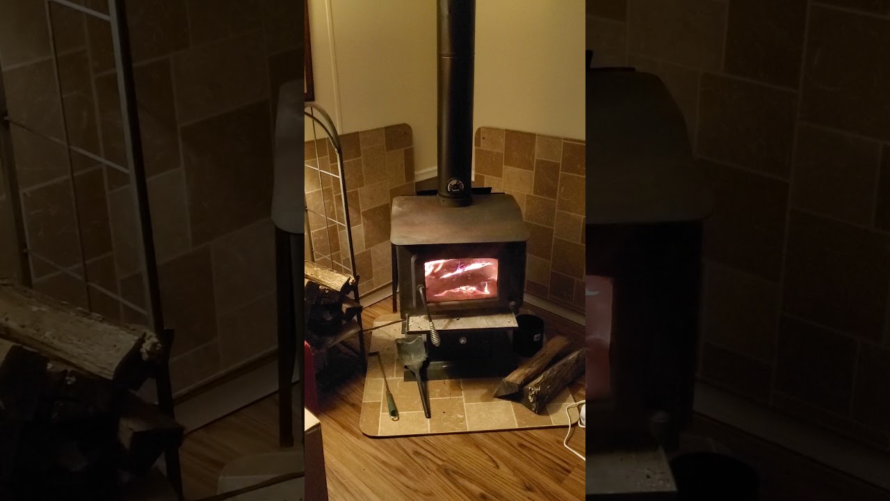 Pleasant Hearth Wood Stove  Comfortable off grid living.