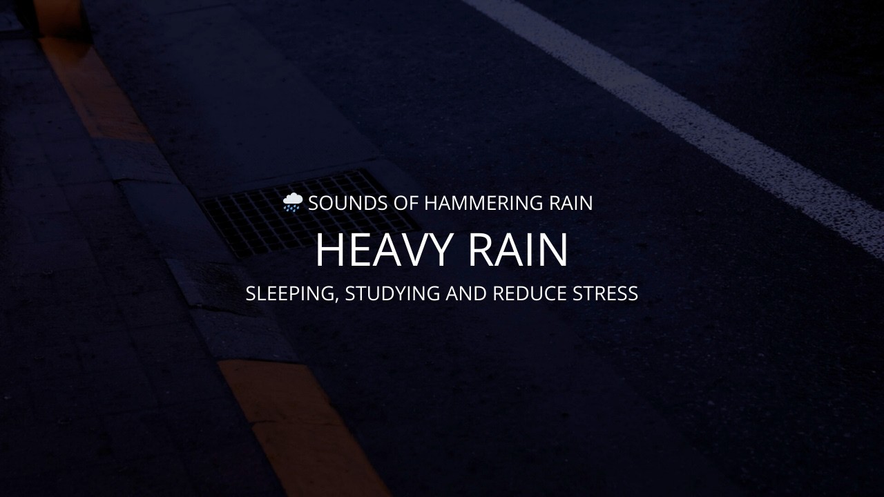 🌧️ Sounds Of Hammering Rain. 12 Hours Of Sound Of Rain To Sleeping, Studying And Reduce Stress