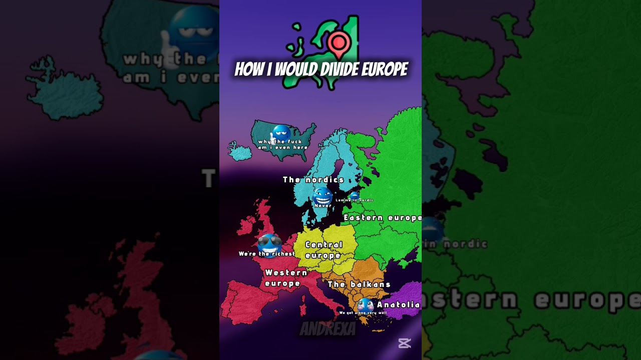 how i would divide europe #europe #maps #geography #shorts