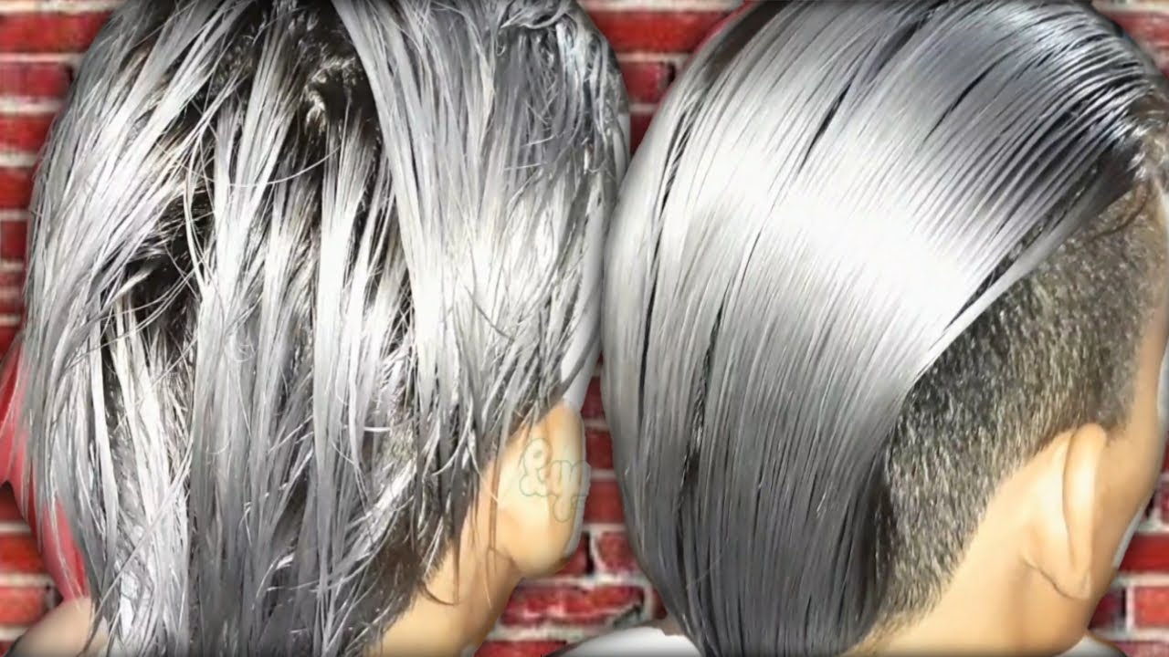 HAIR DYE tutorial cat rambut abu-abu