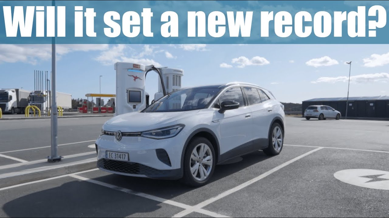 Тест запаса хода VW ID4 77 кВт·ч RWD на 615 км (Норвежский скоростной заезд)