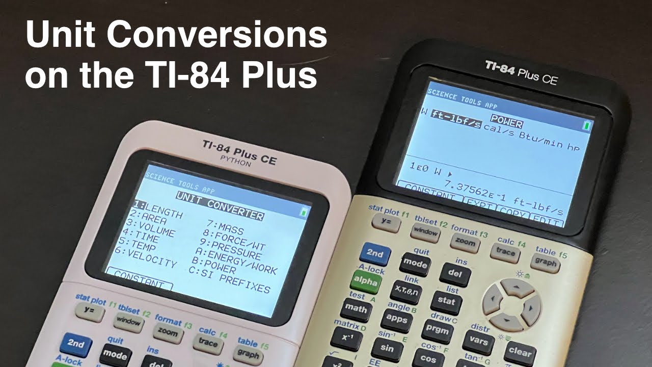Как преобразовывать единицы измерения на TI-84 Plus